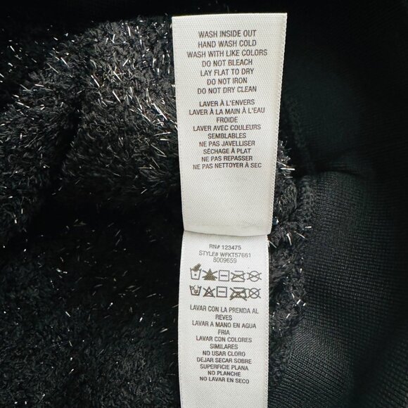 Juicy Couture sweater Luxe Sparkly Pullover Black Size Large crew neck new - Picture 7 of 10
